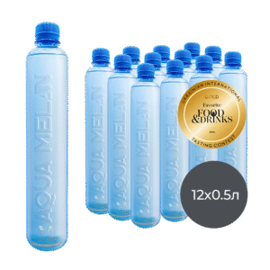 Структурована меланіном вода AQUA MELAN питна негазована, 0,5л (упаковка 12 пляшок)