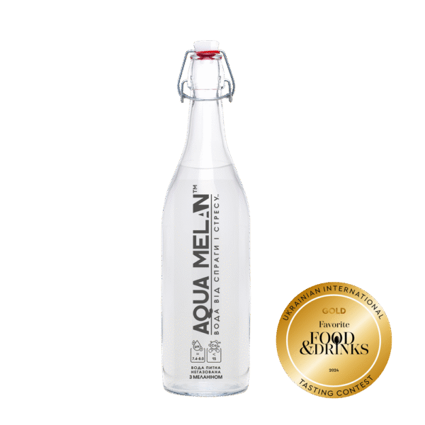 AQUA MELAN вода питна негазована з меланіном 0,5 л (скло)